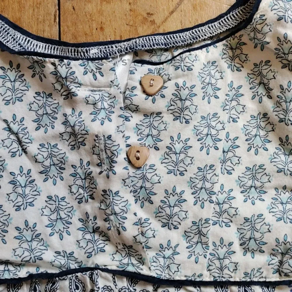 Carters long sleeve 3T floral paisley shirt blouse cotton spring boho patchwork